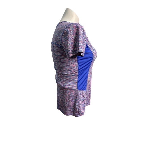 RBX Performance Womens Space-dye Multi-color Activewear Workout V-Neck Top Large - Picture 3 of 9